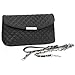 BMC Womens PU Leather Quilted Diamond Pattern Embroidered Fashion Clutch Handbag
