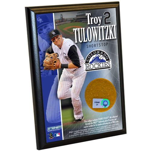 MLB Colorado Rockies Troy Tulowitzki 4-by-6-Inch Dirt Plaque