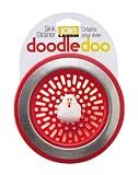 Doodle Doo Rooster Novelty Kitchen Sink Strainer-Red