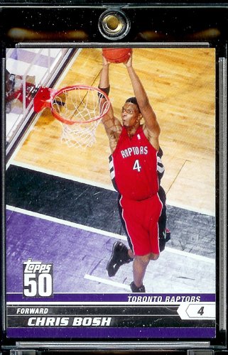 2007 08 Topps 50th Anniversary Chris Bosh Toronto Raptors NBA Basketball Card - Mint Condition - In Protective ScrewDown Case! Card