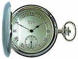 Bernex Swiss Made Mechanical Solid Sterling Silver Engine Turned Full Hunter Pocket Watch