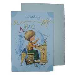 Einladung 5 Einladungskarten mit Umschlag Karte Karten Schulbeginn Schulstart Schulanfang Junge