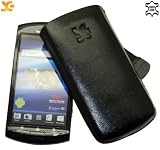 Produkt-Bild: Suncase Ledertasche (Lasche mit R&uuml;ckzugfunktion) f&uuml;r Sony Ericsson Xperia neo V / Neo / NeoV schwarz