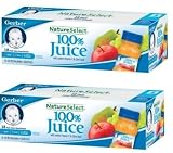 Gerber Nature Select Baby Assorted Fruit Juice 4 Oz Bottles, 12 Apple, 12 Pear, 12 White Grape, Pack of 36