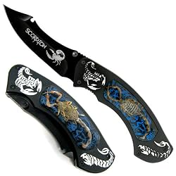Cobalt Scorpion Hunter Pocket Knife Tactical Folder (fls)