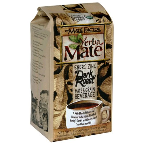 The Mate Factor Yerba Mate Energizing Mate & Grain Beverage, Dark Roast , 12 Ounces... by The Mate Factor