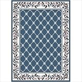 IMAGE OF Home Dynamix Premium 7015-310 Polypropylene 3-Feet 7-Inch by 5-Feet 2-Inch Area Rug, Blue