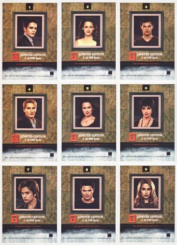 Twilight Gallery Breaking Dawn 9 Card Canvas Set with 1 Mini Glossy & Embossed Card
