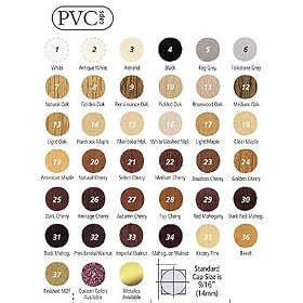 FastCap Adhesive Cover Caps PVC Wood Hard Rock Maple 9/16" (1 Sheet 52 Caps)