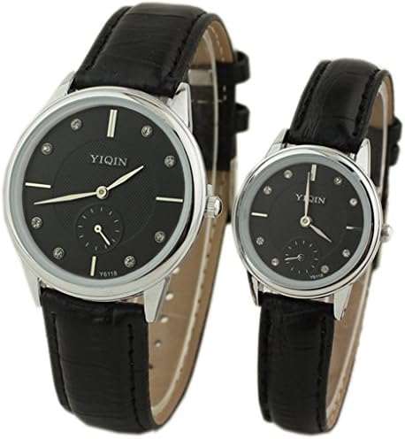 Couple Analog Wrist Watches for Lovers with Leather Band
