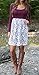 Chuanqi Women's White Crochet Lace Patchwork A-Line Mini Dresses, Small, Maroon