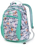 High Sierra Curve Backpack, Native Heart/Aquamarine/White, 18.5 x 12.5 x 8.5-Inch