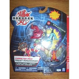 Click here to buy Bakugan Battle Brawlers Exclusive Character Pack Red Pyrus Dragonoid Bakugan + 2 Figure