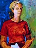Custom Order #RF-2F1, Oil on Canvas, Custom Painting of The Person You Love, For 1 Person of Customer's Choice, Style: Expressionism, with Signature Text "WE ARE ONE", Canvas Size 23 x 32 inch