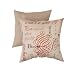 Pillow Perfect Decorative Bloom French Laundry Square Toss Pillow, Linen/Red