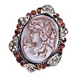 November Birthstone Oval Brown Beauty Cameo Brooches And Pins Vintage