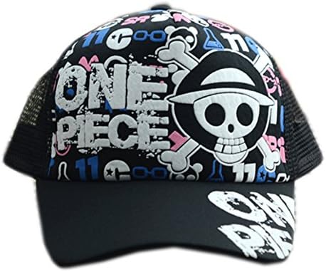 Ilucky Anime One Piece Mesh Cap Anime Hats Baseball Cap Black
