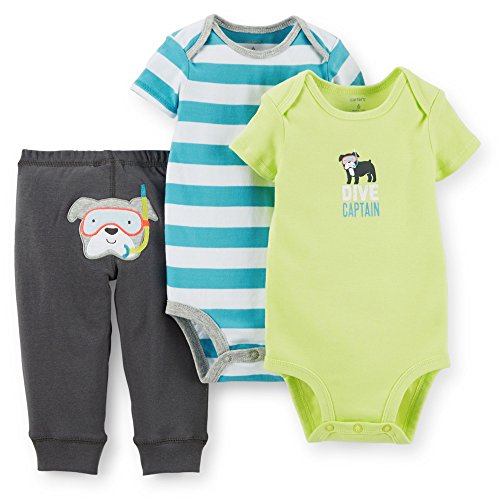 Carter's Baby Boys 3 Piece Bodysuit & Pant Set (Scuba)