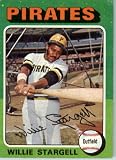 1975 Topps #100 Willie Stargell Pittsburgh Pirates Baseball Card In Protective Screwdown Display Case