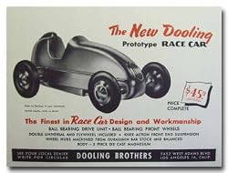 1946 Dooling Brothers Tether Car Poster Print