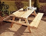 Outdoor Living : 5' Red Cedar Picnic Table w/Attached Seats