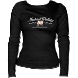 Checkered Flag Michael Waltrip Ladies Long Sleeve Tee