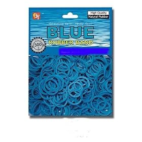color rubber band BLUE pony tail holder braid hair