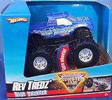 2009 Hot Wheels Monster Jam BLUE THUNDER Rev Tredz Official Monster Truck Series 1:43 Scale