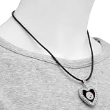 NFL Touch by Alyssa Milano Pittsburgh Steelers Crystal Heart Team Logo Pendant Necklace