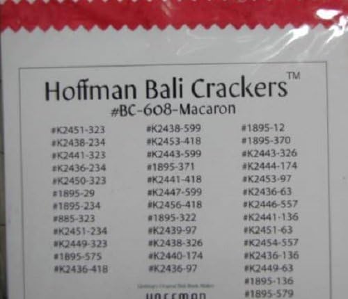Macaron Bali Cracker From Hoffman Fabrics 10" Squares 100% Hand-dyed Cotton Batik Quilt Fabric