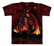 The Mountain Fireball Dragon Fantasy Men's T-shirt, Dark Red