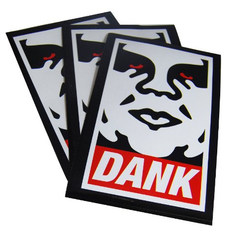 3 DANK FACE Black & Red Cannabis Obey Giant Greens 3 x 5