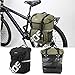 15L Waterproof Mountain Road Bicycle Rack Bag Cycling Double Side Rear Rack Tail Seat Trunk Bag Pannier -Army Green