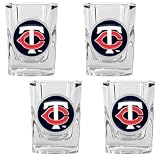 Minnesota Twins MLB 4pc Square Shot Glass Set