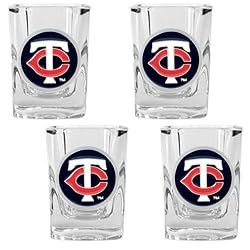 Minnesota Twins MLB 4pc Square Shot Glass Set by Great American Products