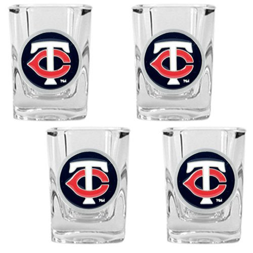 Minnesota Twins MLB 4pc Square Shot Glass Set