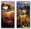 Hills of Tuscany and Golden Tuscany Set by Nancy O'Toole 12"x24" Art Print Poster