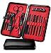 Nail Clippers Sets High Precisio Stainless Steel Nail Cutter Pedicure Kit Nail File Sharp Nail Scissors and Clipper Manicure Pedicure Kit Fingernails & Toenails with Portable stylish case (Black)