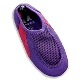 51VyjAP9KuL. SL160  Hang Ten   Girls Aqua Water Shoe, Purple, Fuschia