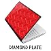 Netbook Skins Fits Acer, Asus, MSI, HP, Samsung - Diamond Plate Red