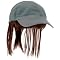 Men's Adult Gray Baseball Cap with Brown Bangs