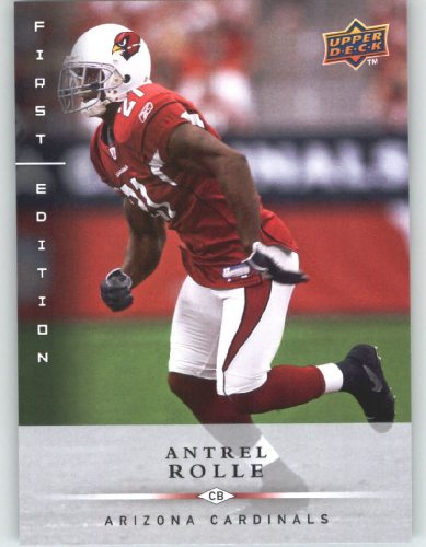 Antrel Rolle / Arizona Cardinals / 2008 Upper Deck First Edition Football Card # 5 / NFL Football Trading Card in Screwdown!