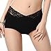 Ochine Women's Modal Mid Waist Sexy Lace Floral in Carry Buttock Briefs Underwear