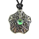Ciar Knot Celtic Mystries Pewter Pendant on Corded Necklace