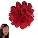 Peony Flower Hair Clip - Girl Wispy Clippy - Best NO Slip Barrette For Fine Hair(GD1-Red)