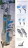 Tour Logic Blue 15-Piece Complete Womens Golf Club Set with Stand Bag - Right Hand