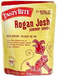 Tasty Bite Rogan Josh Simmer Sauce, Heat & Eat, 7-Ounce Pouches (Pack of 6)