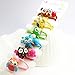 12Pcs Cute Owl Hair Holder Little Girl Hair Holder Colorful Owl Girl's Hair Rope Ponytail Kids Holder Elastic