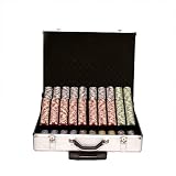 Aluminum Trolley Poker Set, 2000 pc., 11.5g two-toned chips