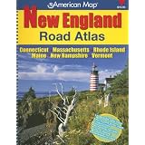 American Map New England: Road Atlas: Connecticut - Massachusetts - Rhode Island - Maine - New Hampshire - Vermont